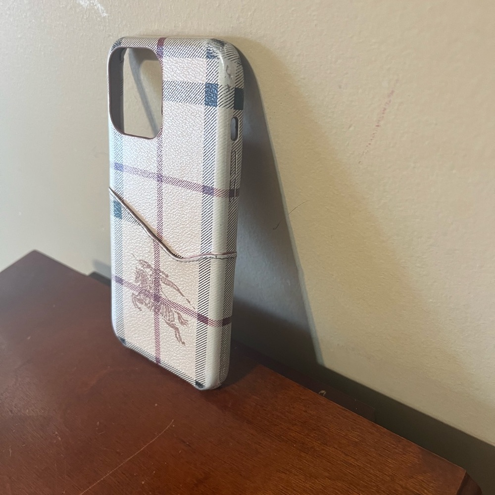 Burberry iPhone Pro Max 13 phone cover -Excellent condition.